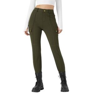 HALARA Olive Skinny high waisted Cargo Pants  athleisure casual walking